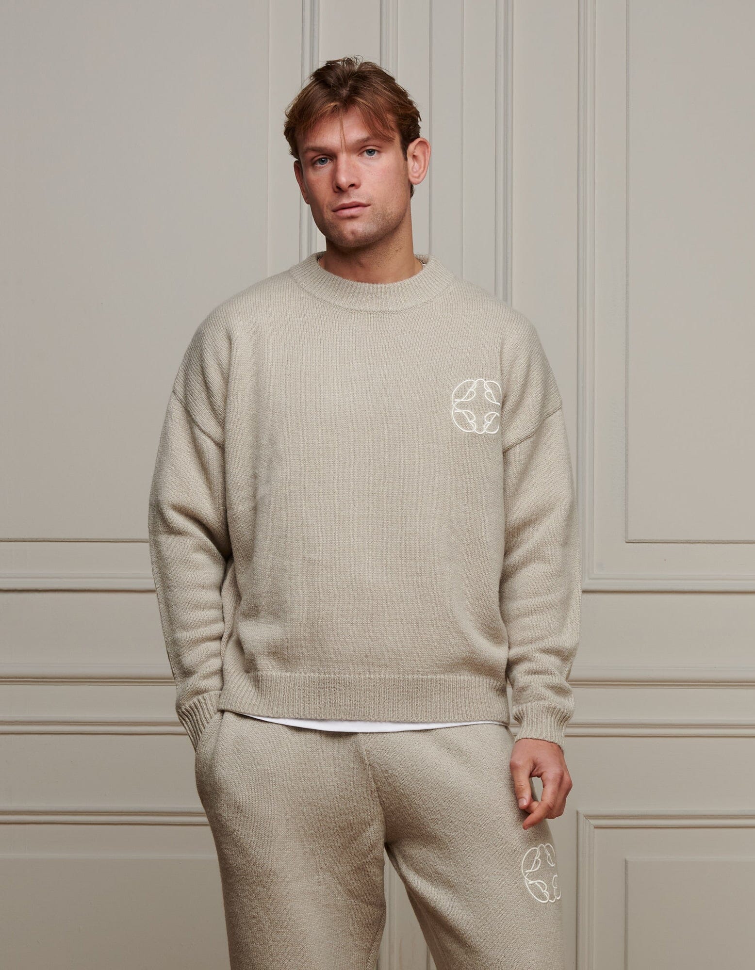 Taupe Mohair Knit Jumper