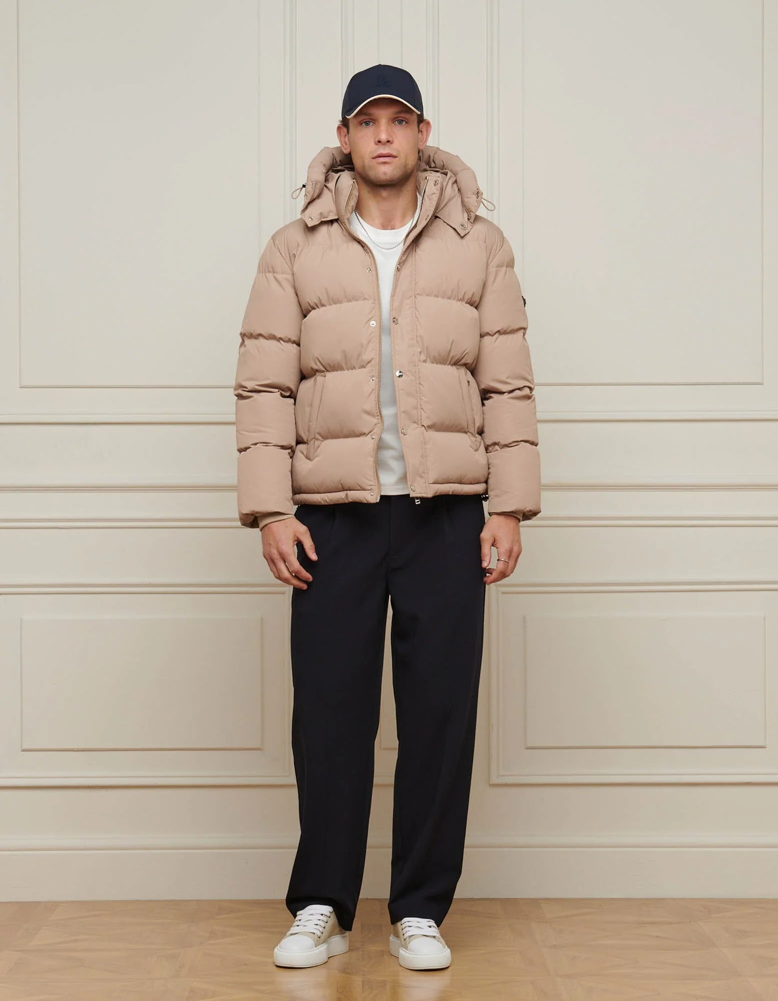 Taupe Puffer Jacket - Image 2