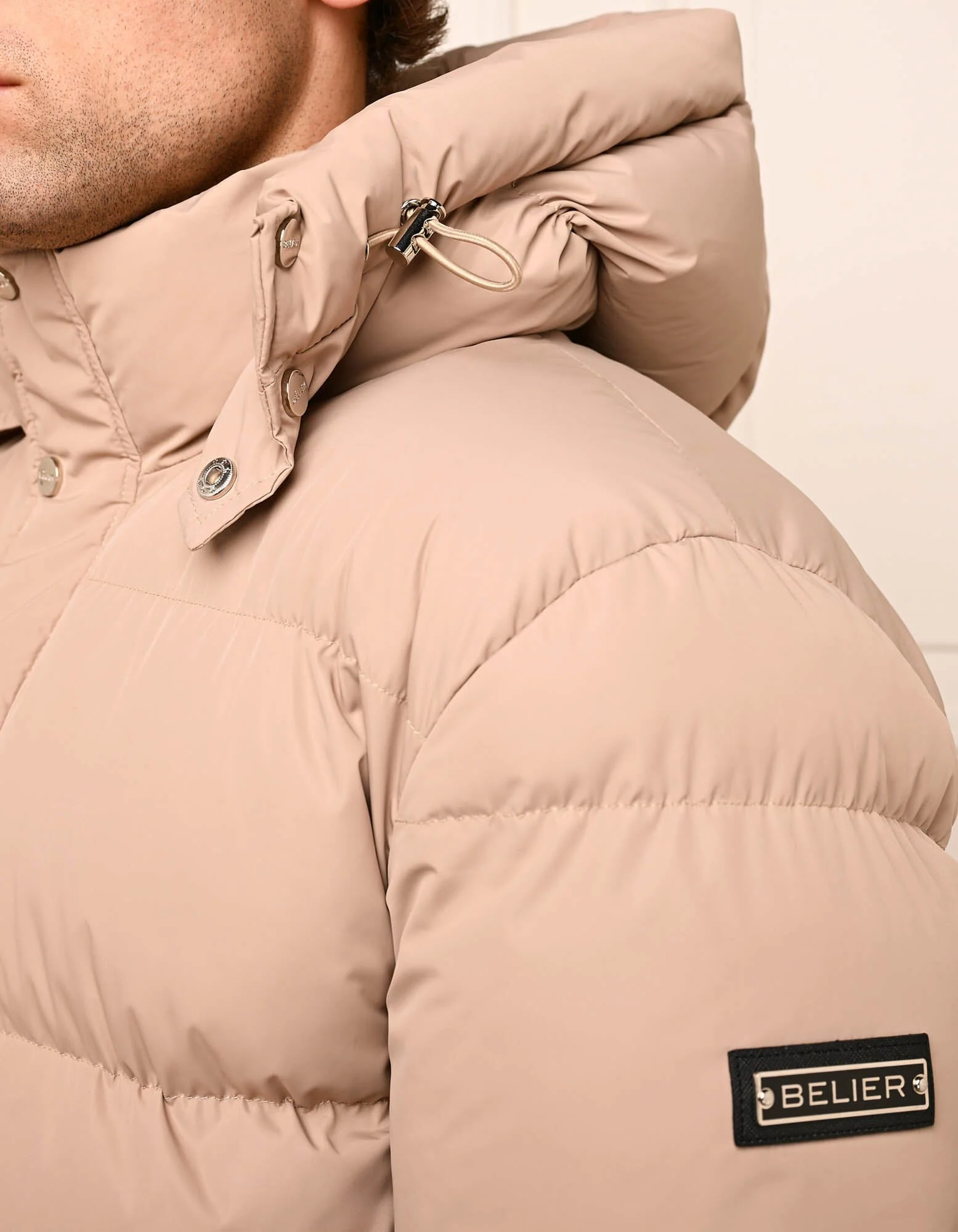 Taupe Puffer Jacket - Image 3