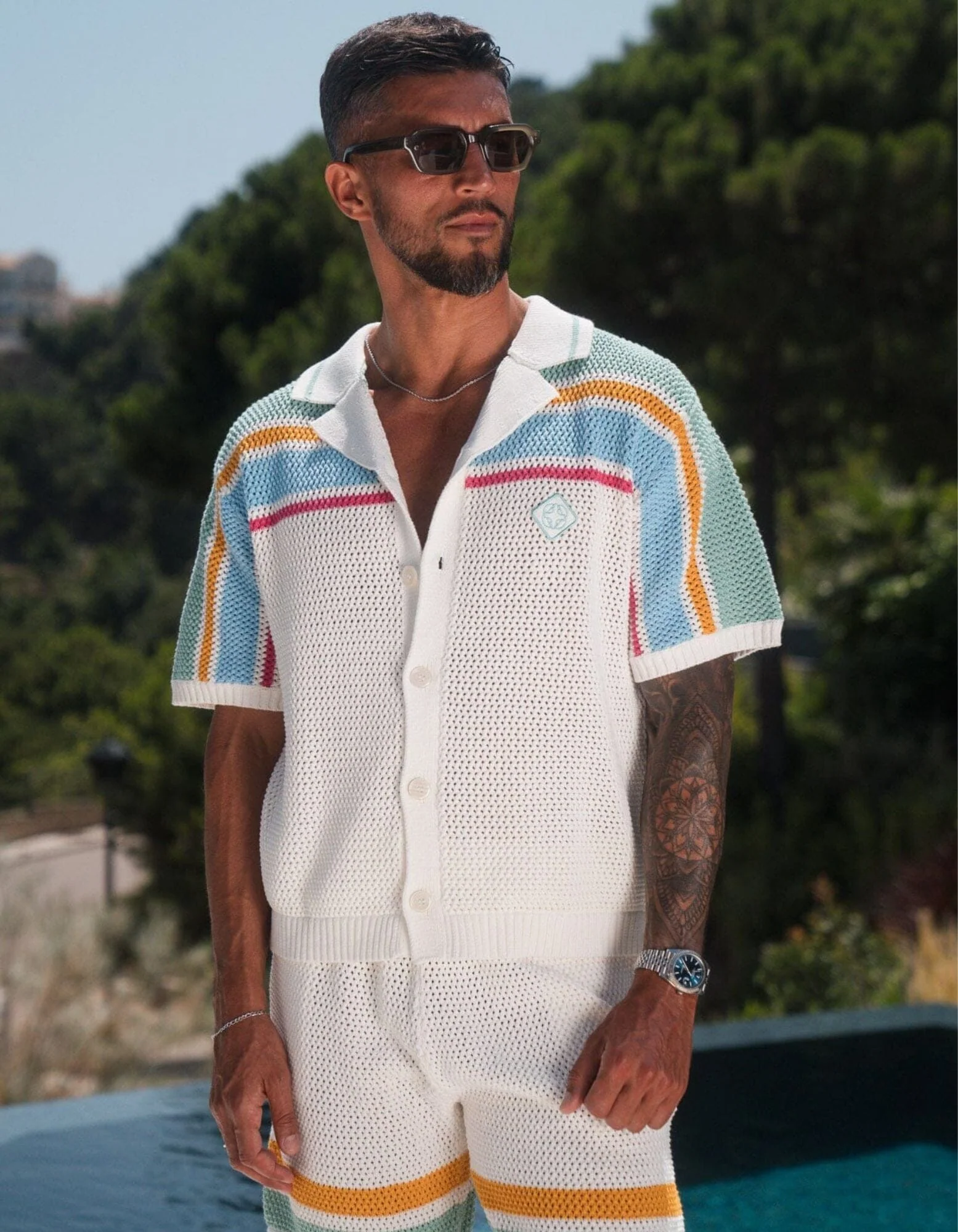 White Crochet Tennis Shirt - Image 4