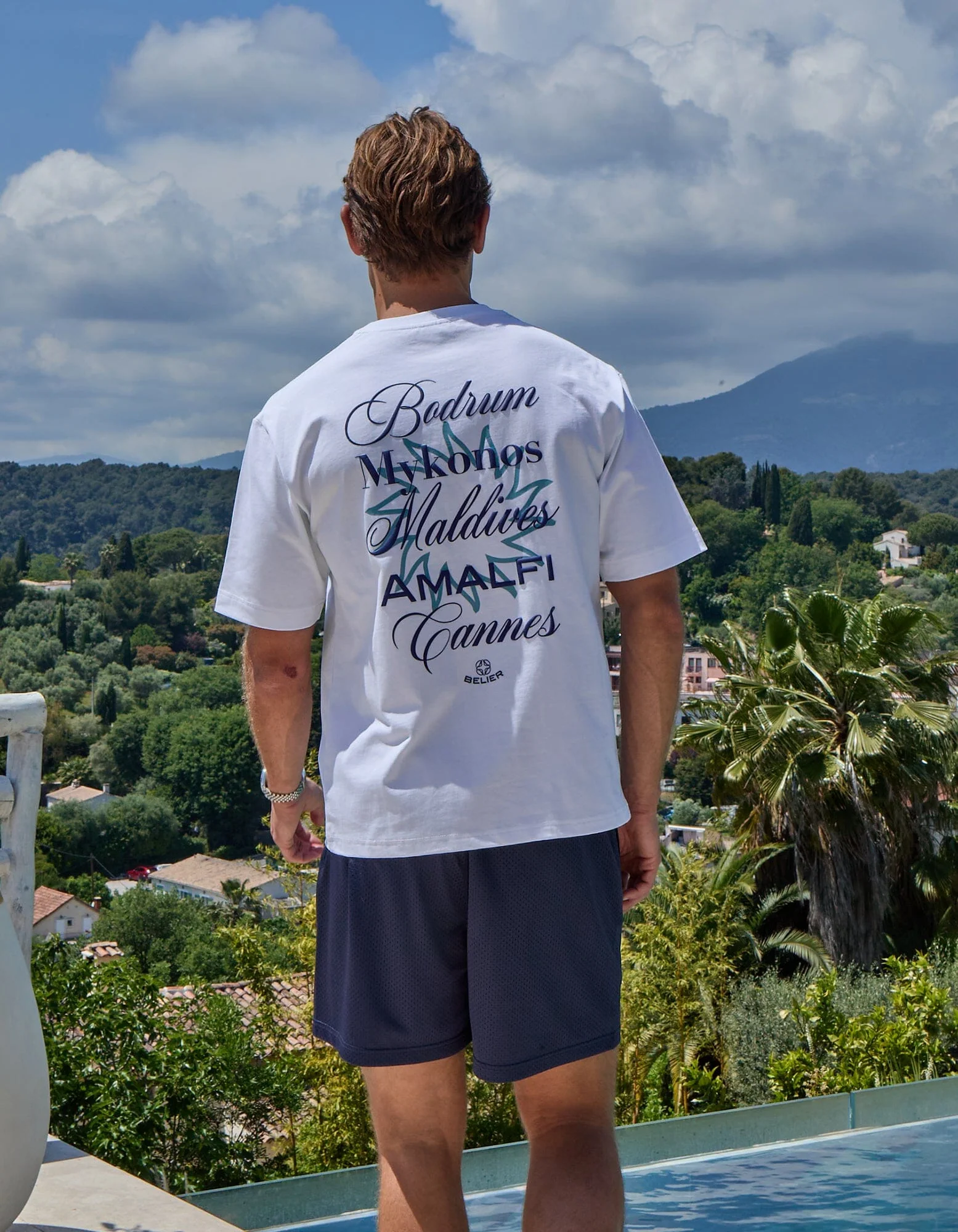 White Euro Summer Graphic T-Shirt - Image 3