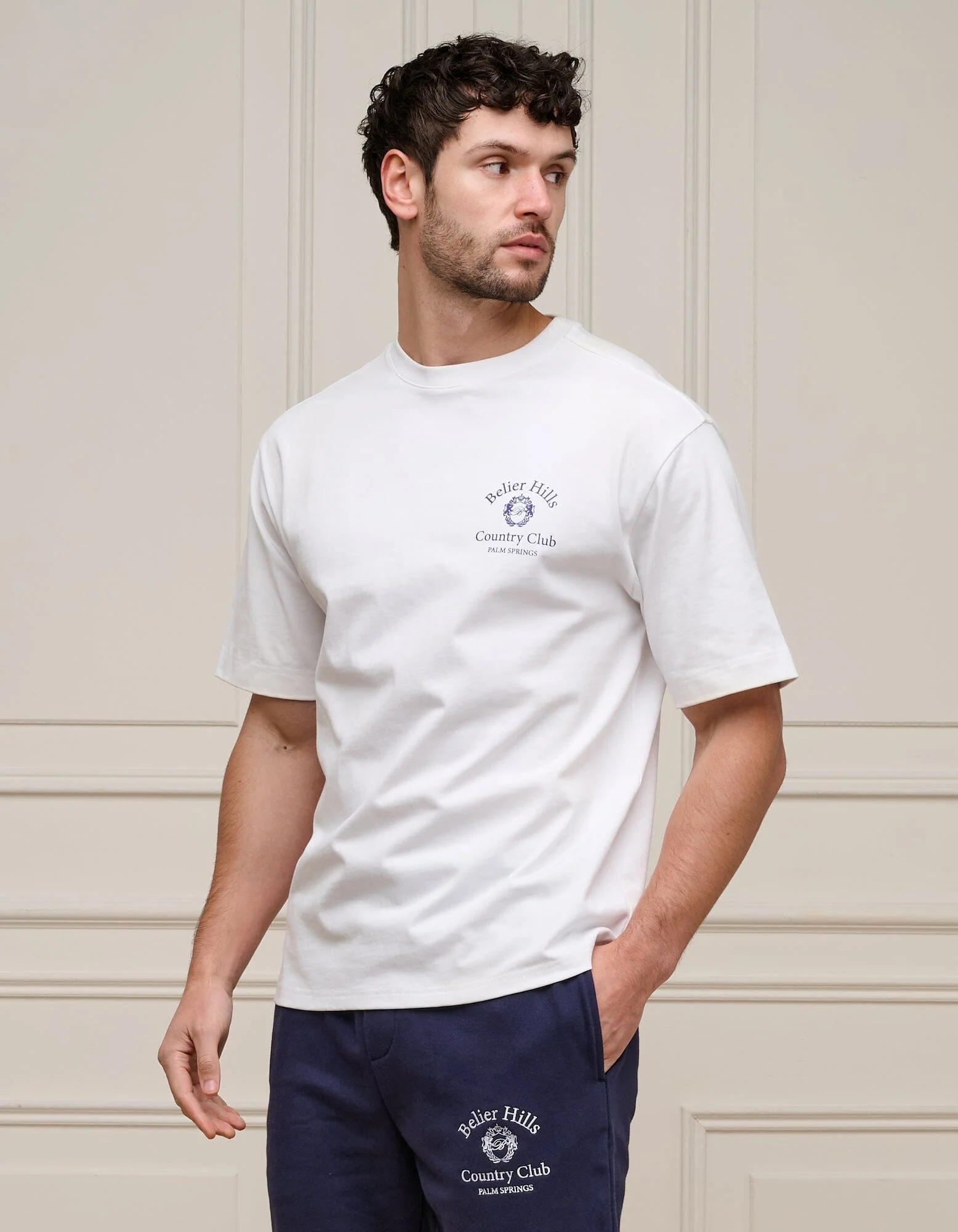 White/Navy Country Club T-Shirt - Image 2