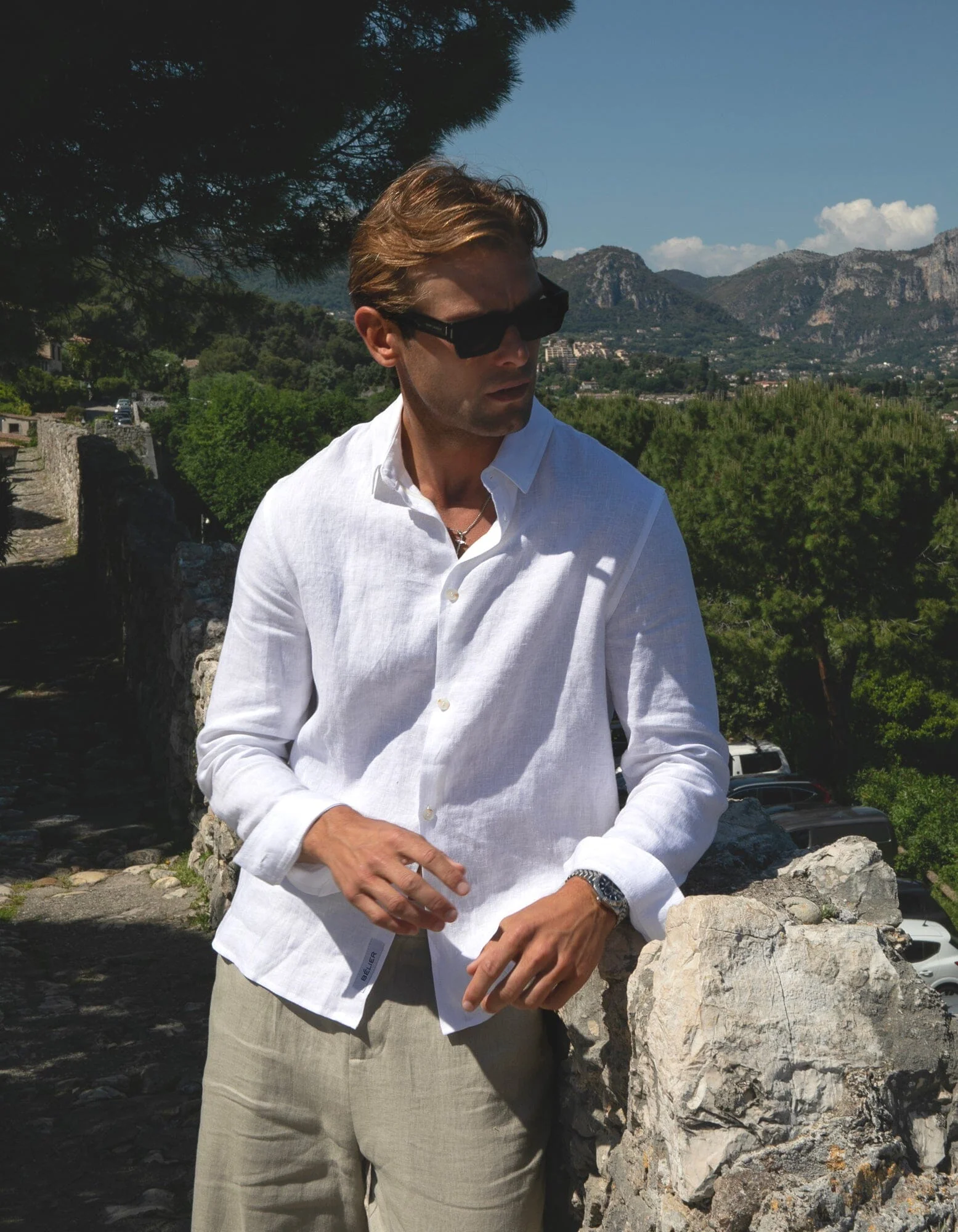 White Premium Linen Shirt - Image 4