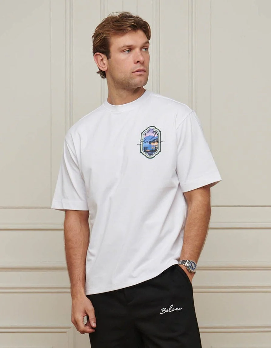 White Riviera View T-Shirt - Image 2