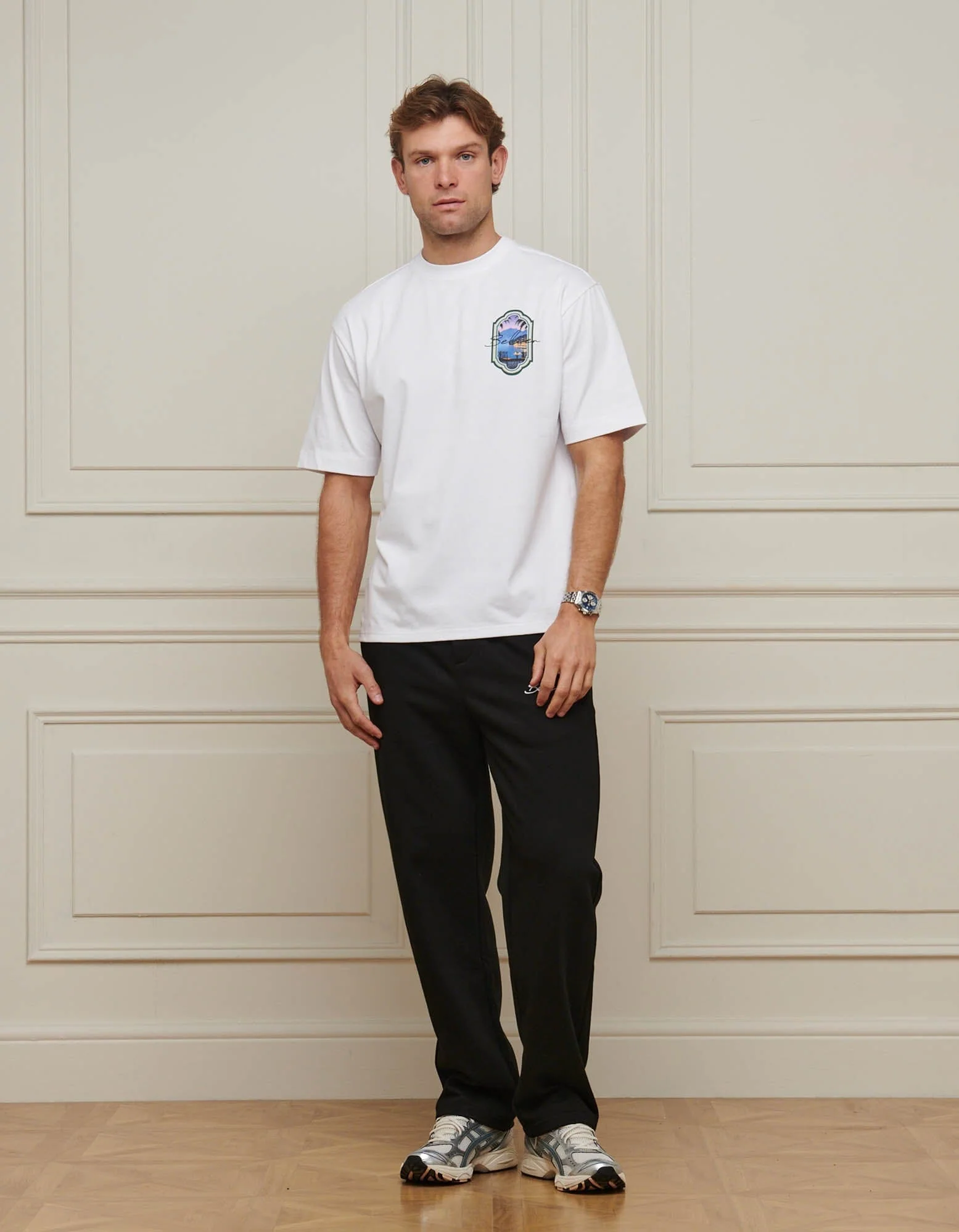 White Riviera View T-Shirt - Image 4