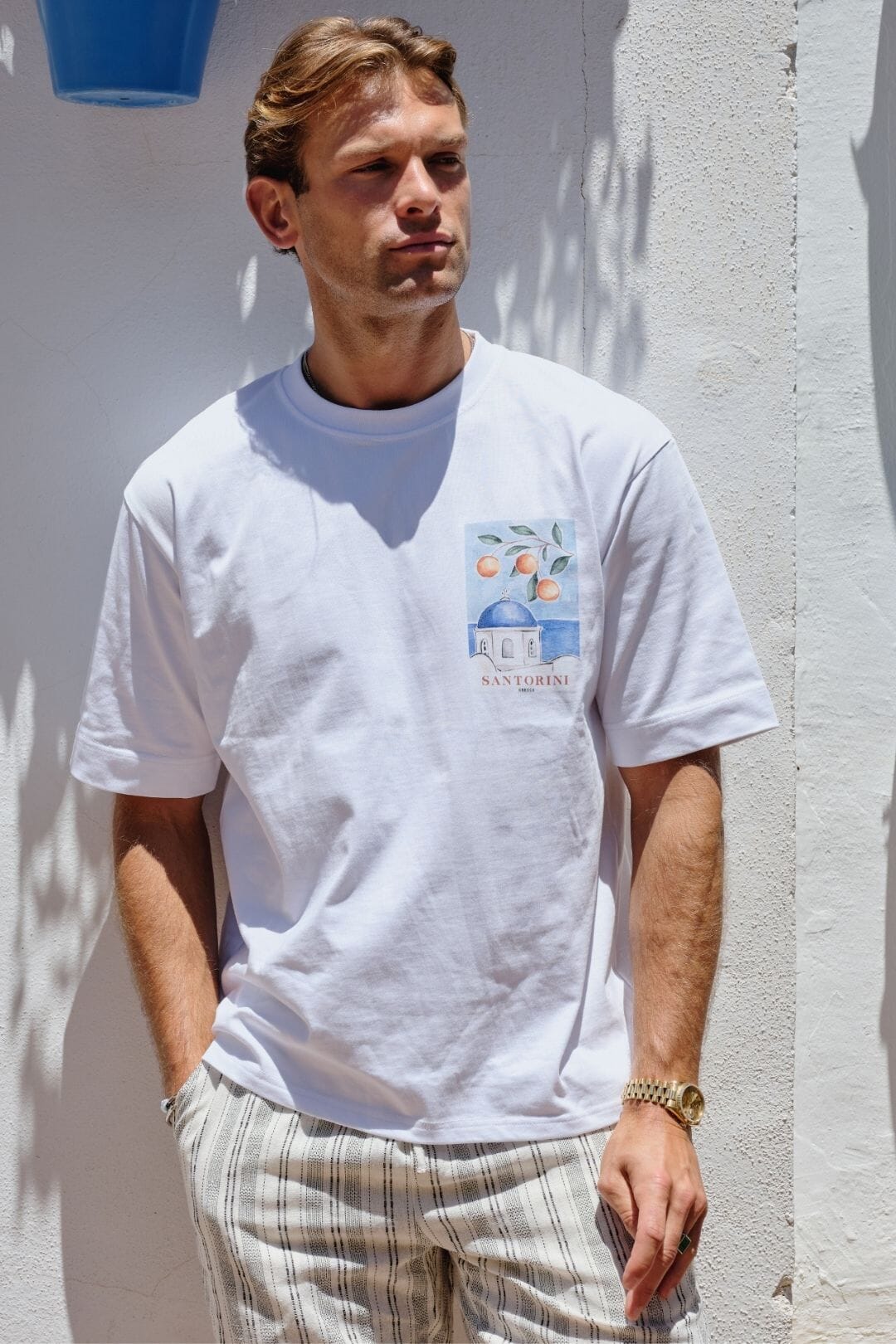 White Santorini T-Shirt - Image 2